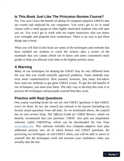 Princeton Review GMAT Premium Prep, 2023: 6 Computer-Adaptive Practice Tests + Review and Techniques (2022) - Page 29 preview image