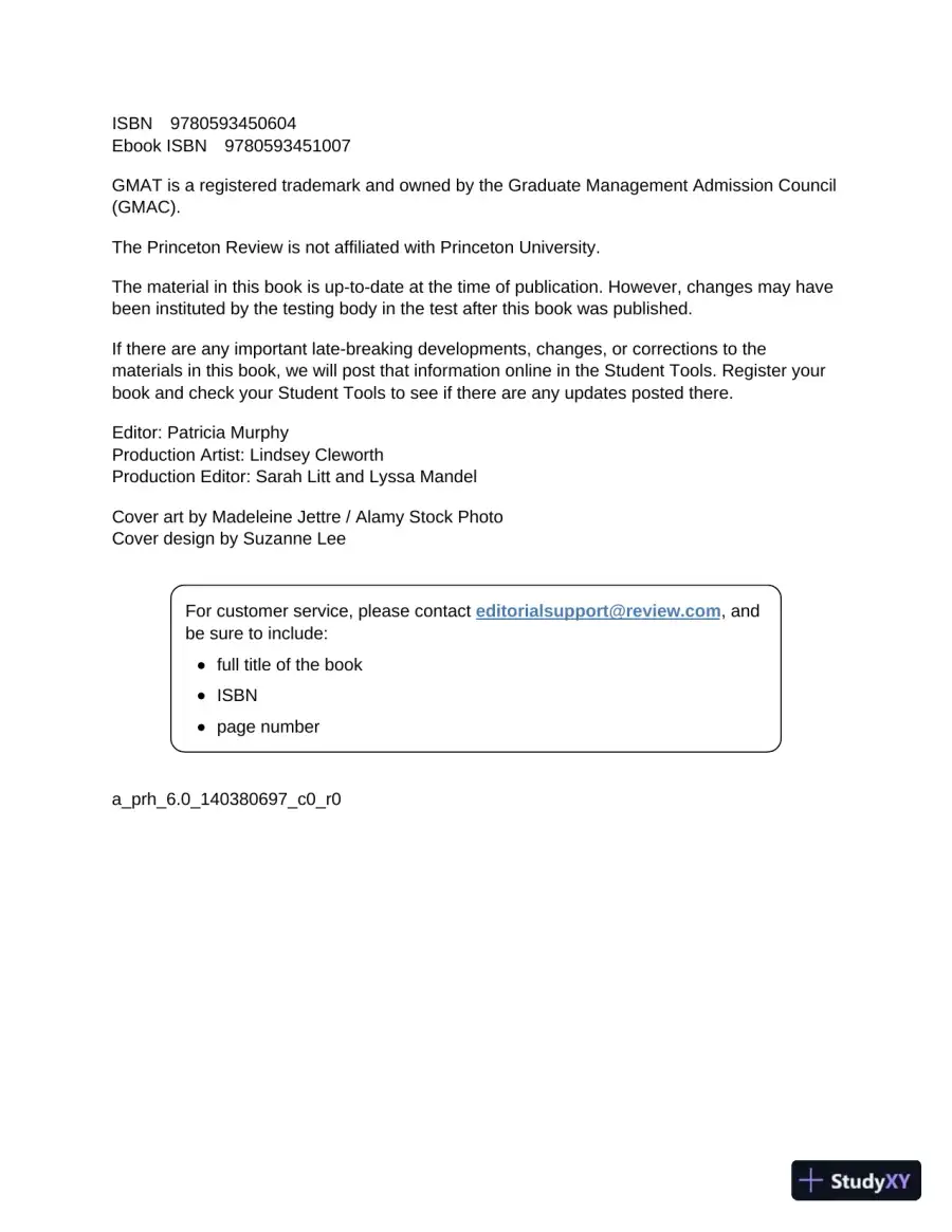 Princeton Review GMAT Premium Prep, 2023: 6 Computer-Adaptive Practice Tests + Review and Techniques (2022), page 5