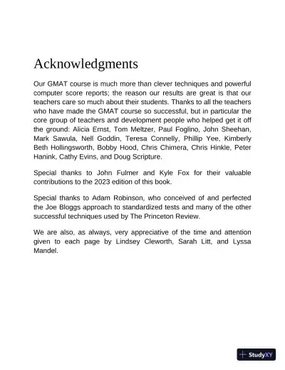 Princeton Review GMAT Premium Prep, 2023: 6 Computer-Adaptive Practice Tests + Review and Techniques (2022) - Page 6 preview image