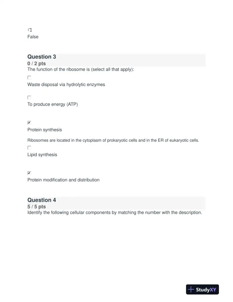 BIOD171 Biology Final Exam With Answers (39 Solved Questions), page 3