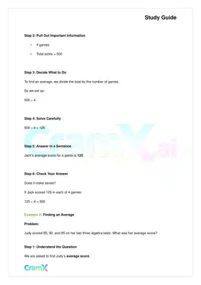 Basic Math and Pre-Algebra - Word Problems - Page 3 preview image