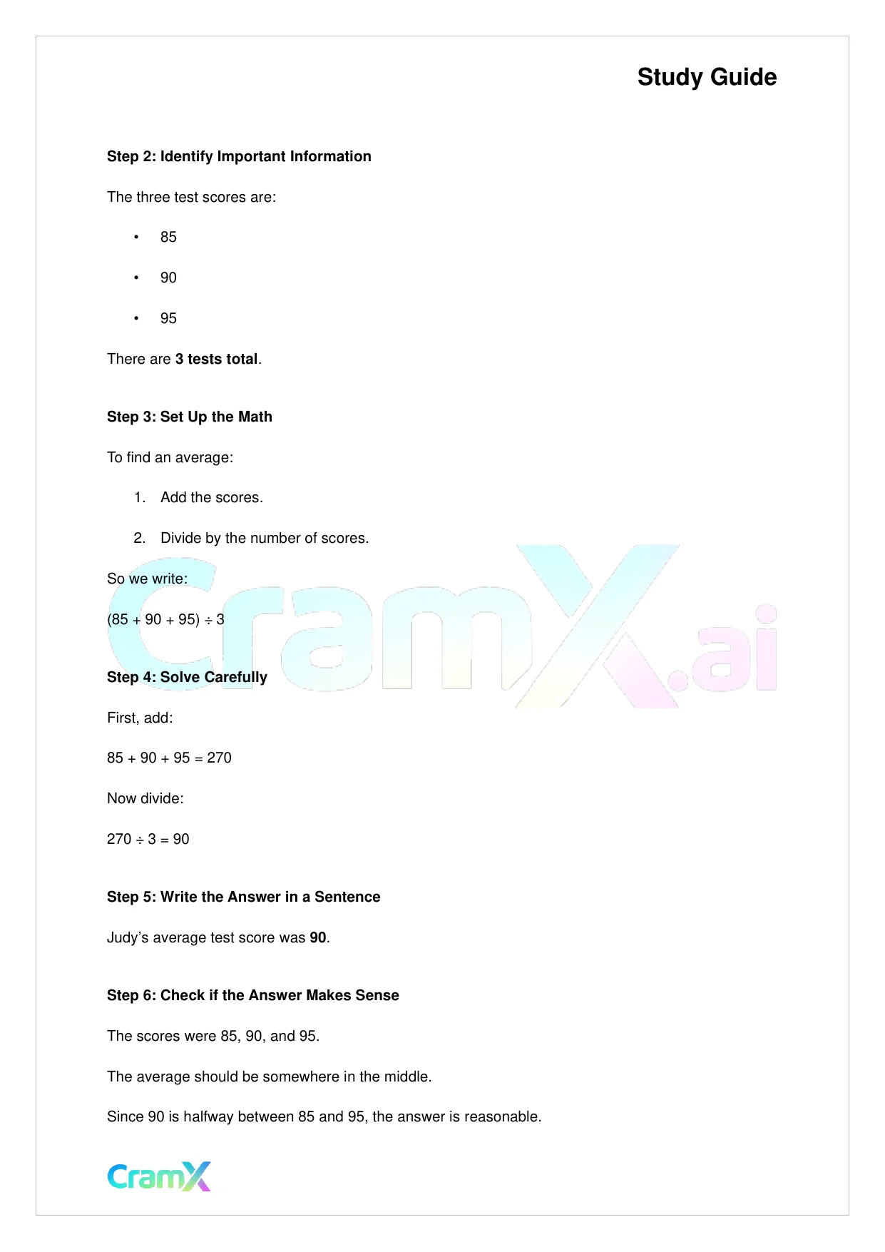 Basic Math and Pre-Algebra - Word Problems - Page 4 preview image