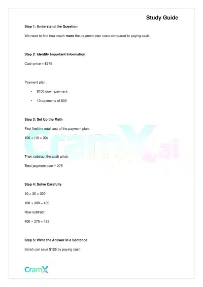 Basic Math and Pre-Algebra - Word Problems - Page 7 preview image