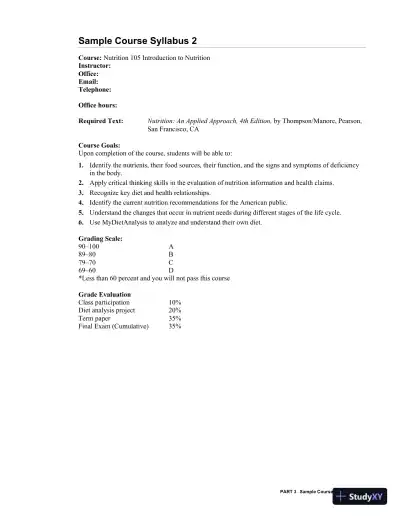Lecture Notes for Nutrition An Applied Approach, 4th Edition - Page 18 preview image