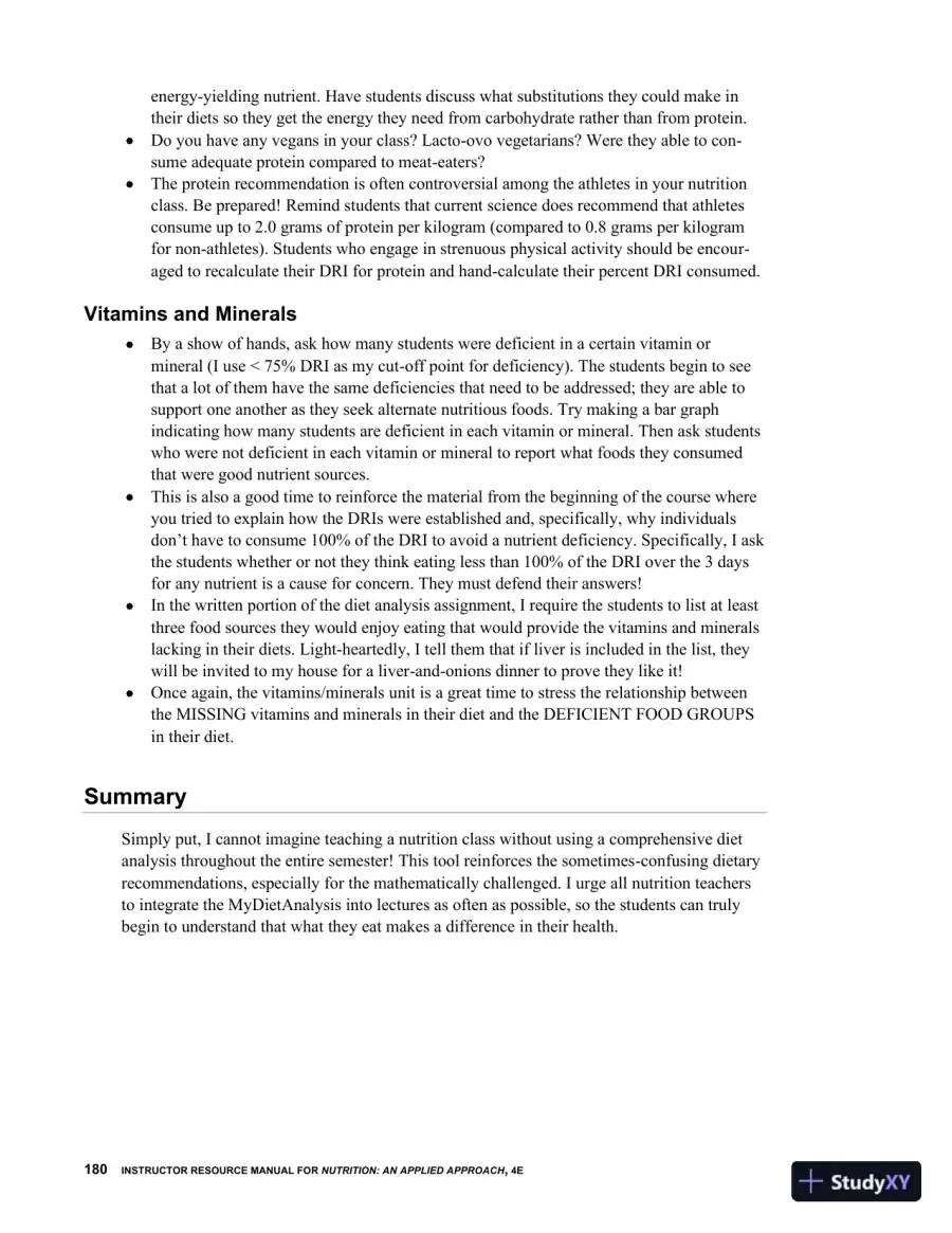 Lecture Notes for Nutrition An Applied Approach, 4th Edition, page 29