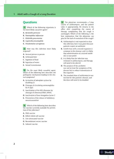 Learning Microbiology and Infectious Diseases: Clinical Case Prep for the USMLE Book (2020) - Page 12 preview image