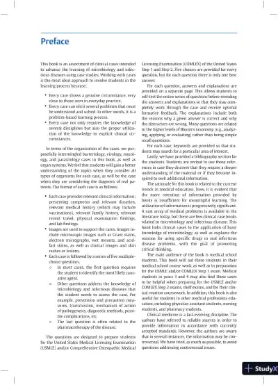 Learning Microbiology and Infectious Diseases: Clinical Case Prep for the USMLE Book (2020) - Page 9 preview image
