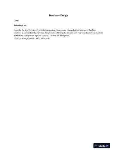 Database Design and Implementation: A Comprehensive Approach to Conceptual, Logical, and Physical Design Phase - Page 1 preview image