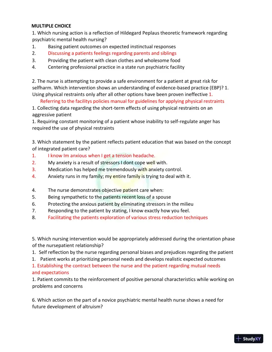 Test Bank for Kaplan and Sadock's Synopsis of Psychiatry: Behavioral Sciences/Clinical Psychiatry, 11th Edition (Chapters 1-37), page 10