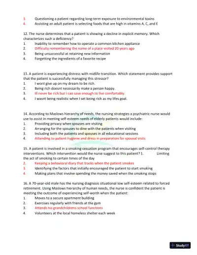 Test Bank for Kaplan and Sadock's Synopsis of Psychiatry: Behavioral Sciences/Clinical Psychiatry, 11th Edition (Chapters 1-37) - Page 15 preview image