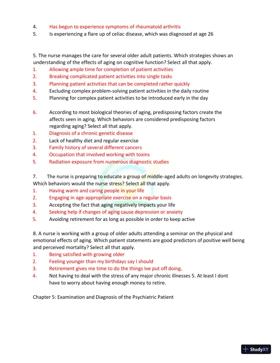 Test Bank for Kaplan and Sadock's Synopsis of Psychiatry: Behavioral Sciences/Clinical Psychiatry, 11th Edition (Chapters 1-37), page 17
