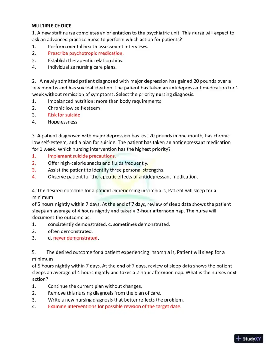 Test Bank for Kaplan and Sadock's Synopsis of Psychiatry: Behavioral Sciences/Clinical Psychiatry, 11th Edition (Chapters 1-37), page 18
