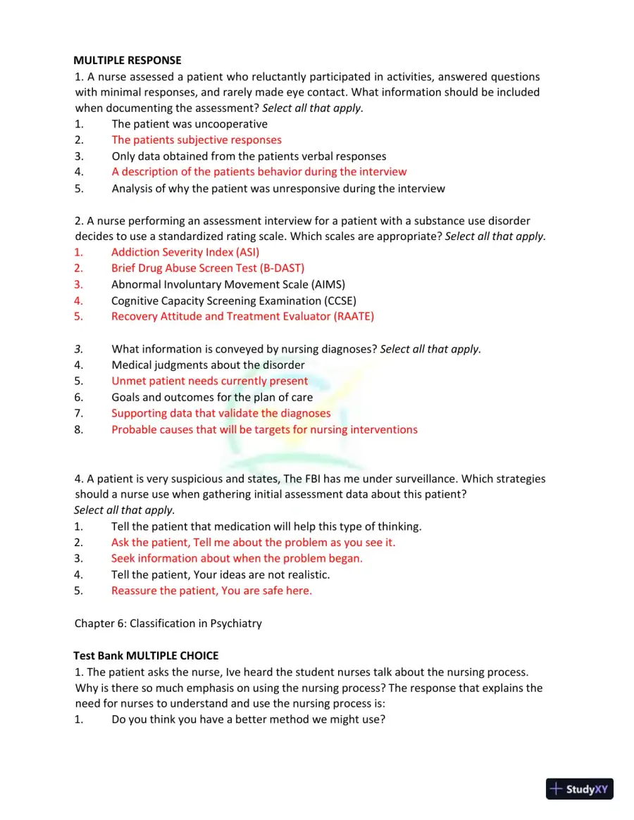 Test Bank for Kaplan and Sadock's Synopsis of Psychiatry: Behavioral Sciences/Clinical Psychiatry, 11th Edition (Chapters 1-37), page 23