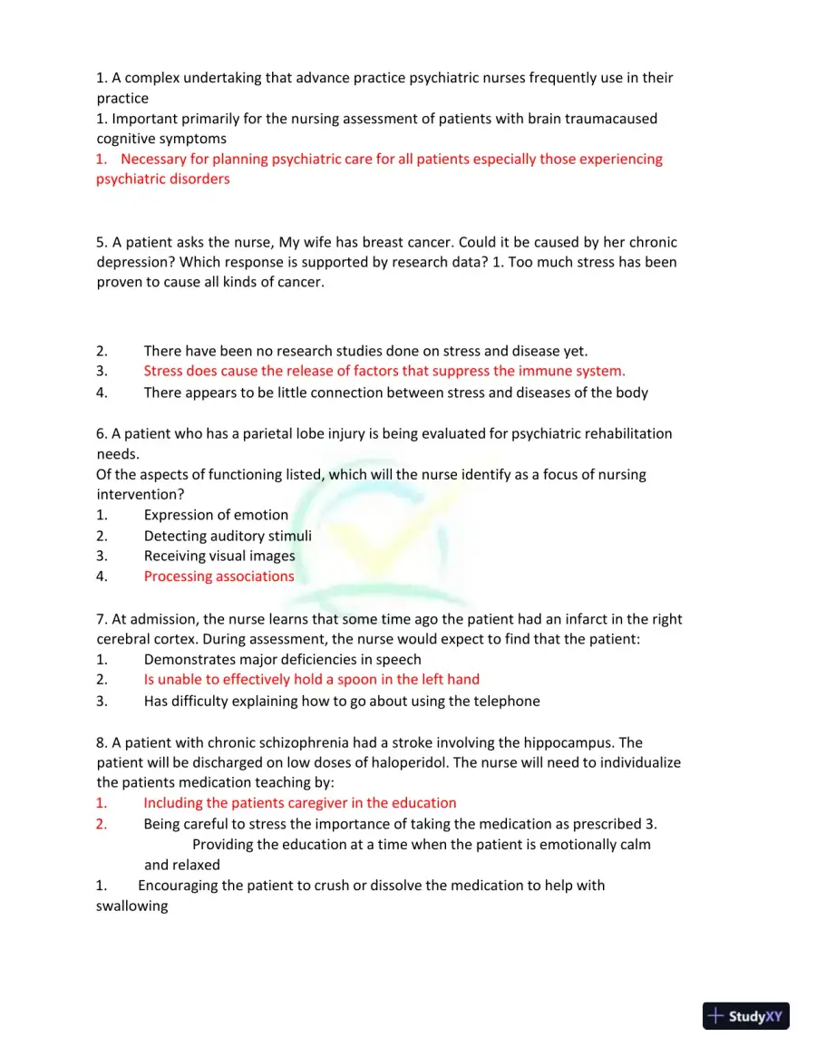 Test Bank for Kaplan and Sadock's Synopsis of Psychiatry: Behavioral Sciences/Clinical Psychiatry, 11th Edition (Chapters 1-37), page 3
