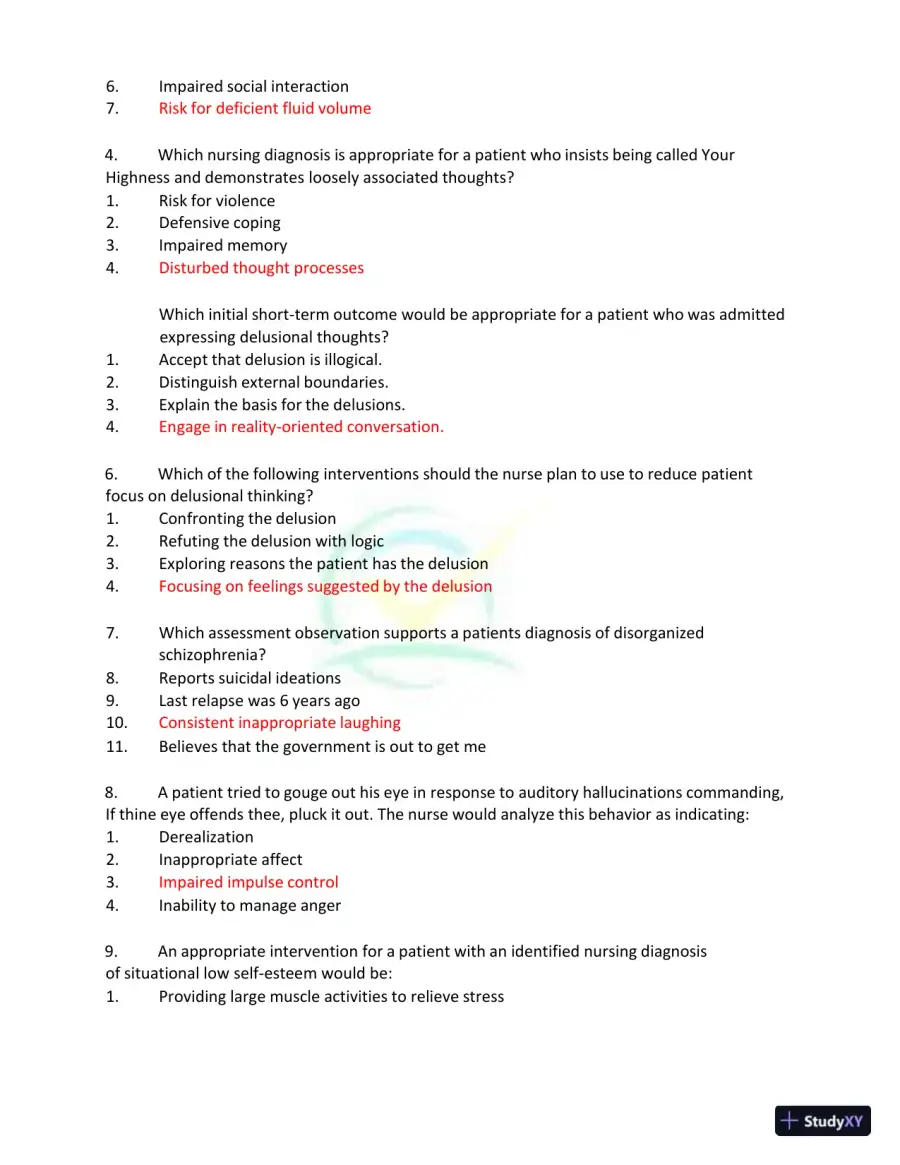 Test Bank for Kaplan and Sadock's Synopsis of Psychiatry: Behavioral Sciences/Clinical Psychiatry, 11th Edition (Chapters 1-37), page 30