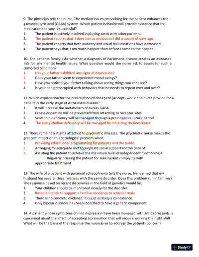 Test Bank for Kaplan and Sadock's Synopsis of Psychiatry: Behavioral Sciences/Clinical Psychiatry, 11th Edition (Chapters 1-37) - Page 4 preview image