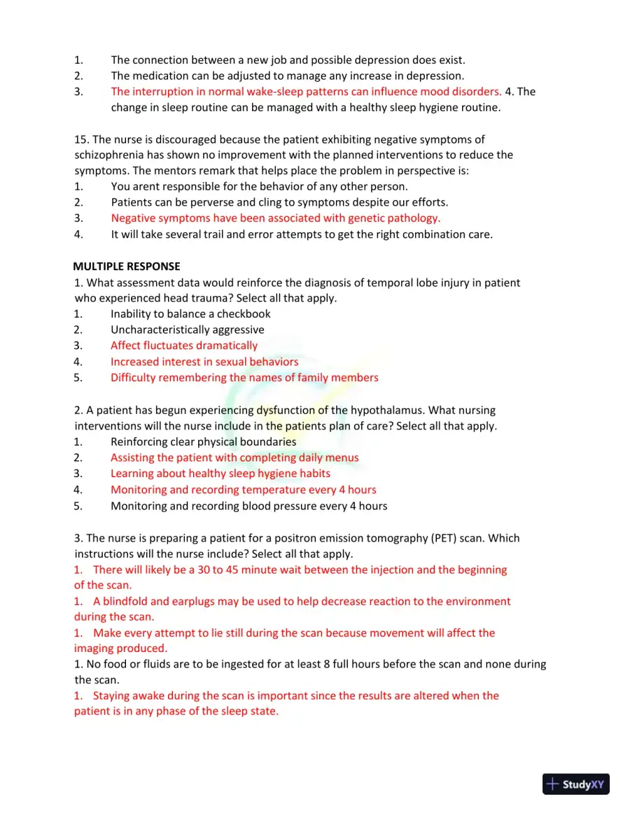 Test Bank for Kaplan and Sadock's Synopsis of Psychiatry: Behavioral Sciences/Clinical Psychiatry, 11th Edition (Chapters 1-37), page 5