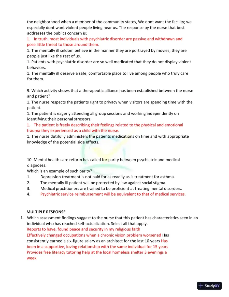 Test Bank for Kaplan and Sadock's Synopsis of Psychiatry: Behavioral Sciences/Clinical Psychiatry, 11th Edition (Chapters 1-37), page 8