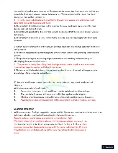 Test Bank for Kaplan and Sadock's Synopsis of Psychiatry: Behavioral Sciences/Clinical Psychiatry, 11th Edition (Chapters 1-37) - Page 8 preview image