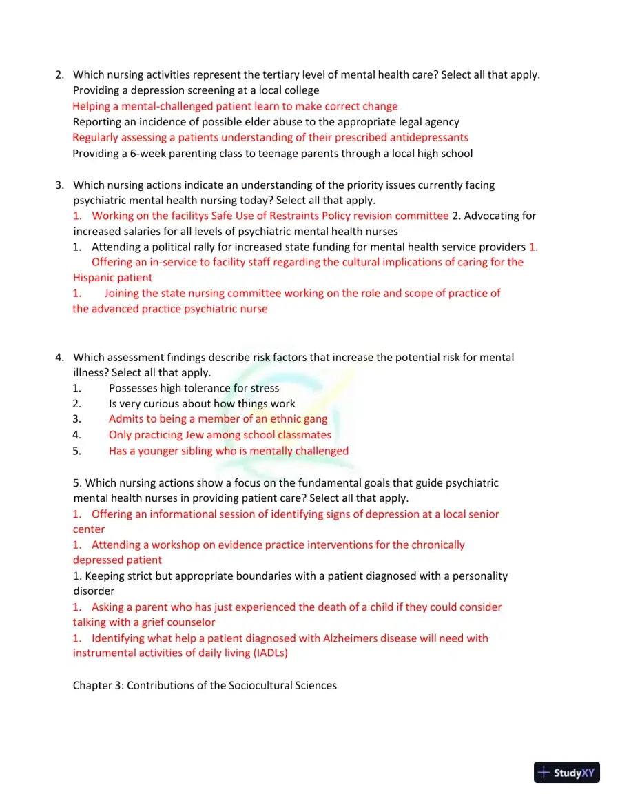 Test Bank for Kaplan and Sadock's Synopsis of Psychiatry: Behavioral Sciences/Clinical Psychiatry, 11th Edition (Chapters 1-37), page 9