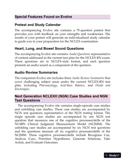 Saunders QandA Review for the NCLEX-RN Examination (2021) - Page 18 preview image