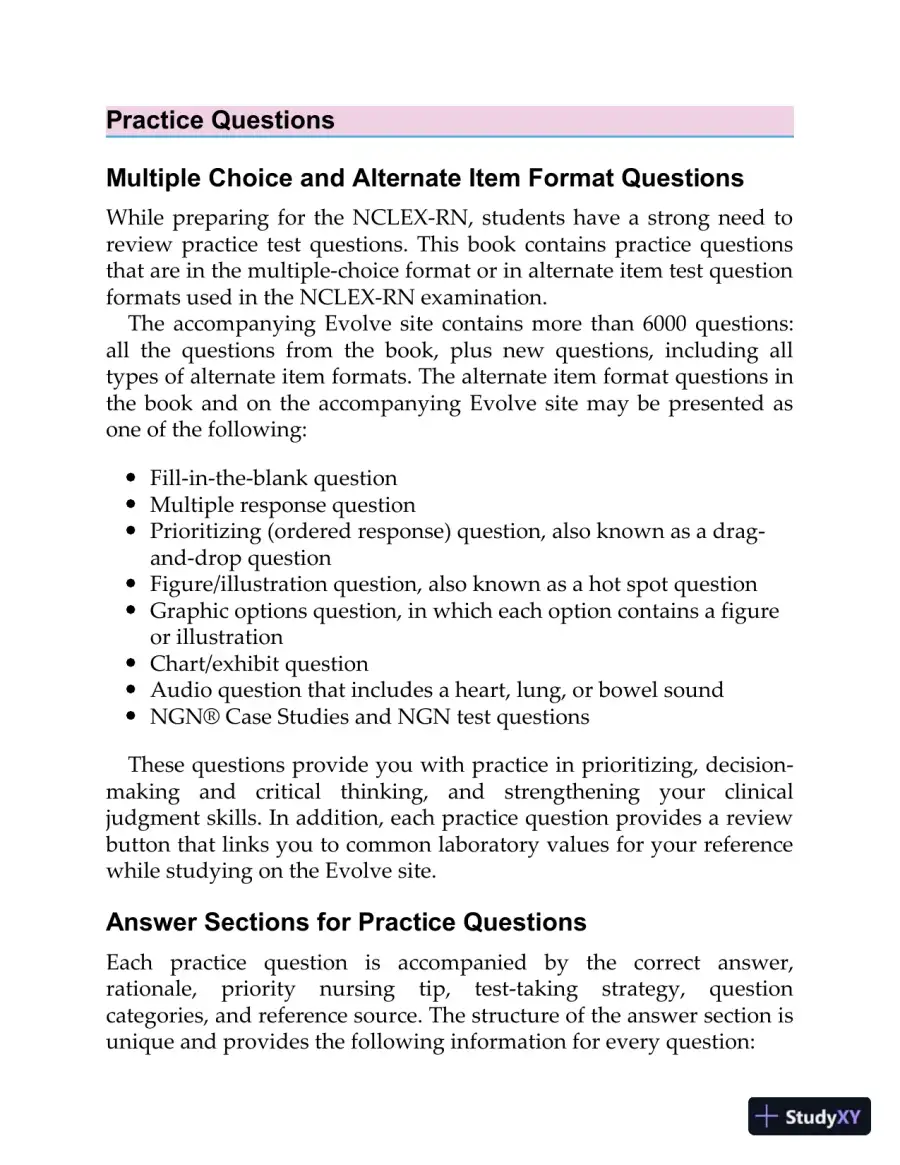 Saunders QandA Review for the NCLEX-RN Examination (2021), page 19