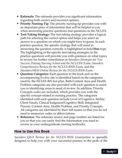 Saunders QandA Review for the NCLEX-RN Examination (2021) - Page 20 preview image