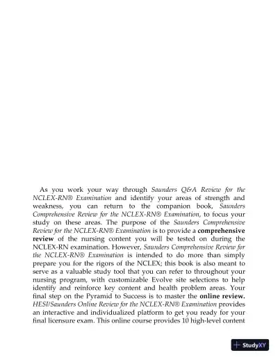 Saunders QandA Review for the NCLEX-RN Examination (2021) - Page 22 preview image