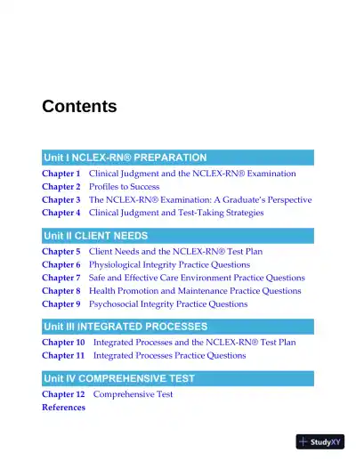 Saunders QandA Review for the NCLEX-RN Examination (2021) - Page 30 preview image