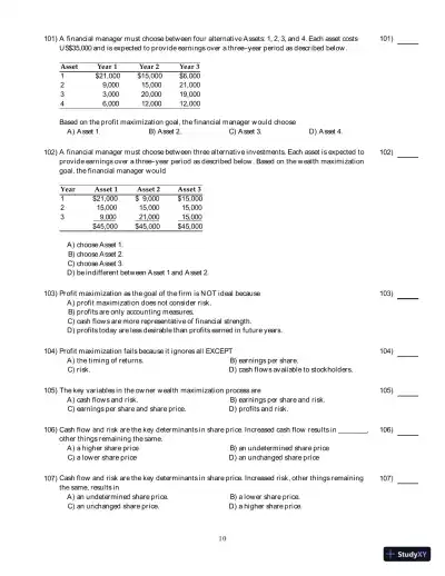 Test Bank for Principles of Managerial Finance, Arab World Edition - Page 11 preview image