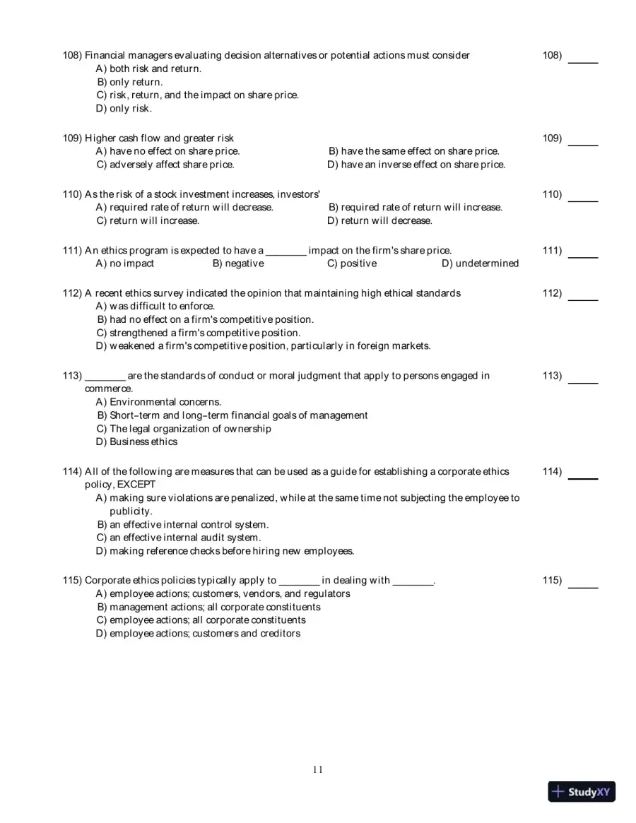 Test Bank for Principles of Managerial Finance, Arab World Edition, page 12