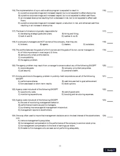 Test Bank for Principles of Managerial Finance, Arab World Edition - Page 13 preview image