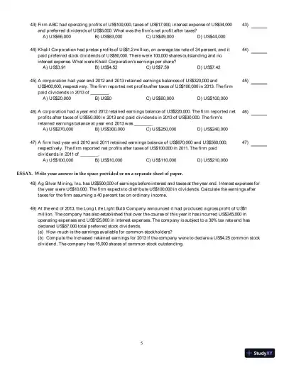 Test Bank for Principles of Managerial Finance, Arab World Edition - Page 23 preview image