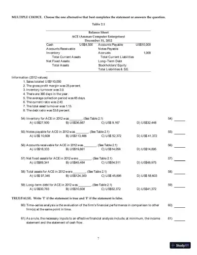 Test Bank for Principles of Managerial Finance, Arab World Edition - Page 25 preview image