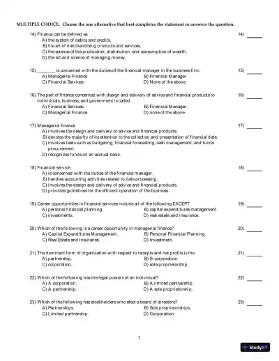 Test Bank for Principles of Managerial Finance, Arab World Edition - Page 3 preview image