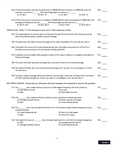 Test Bank for Principles of Managerial Finance, Arab World Edition - Page 31 preview image