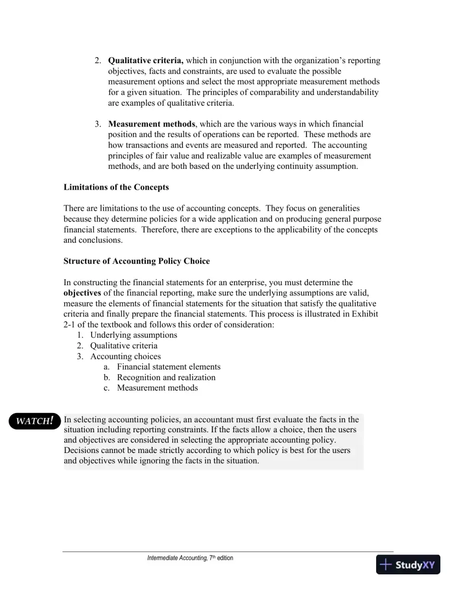 Study Notes For Intermediate Accounting Volume 1, Seventh Canadian Edition, page 11