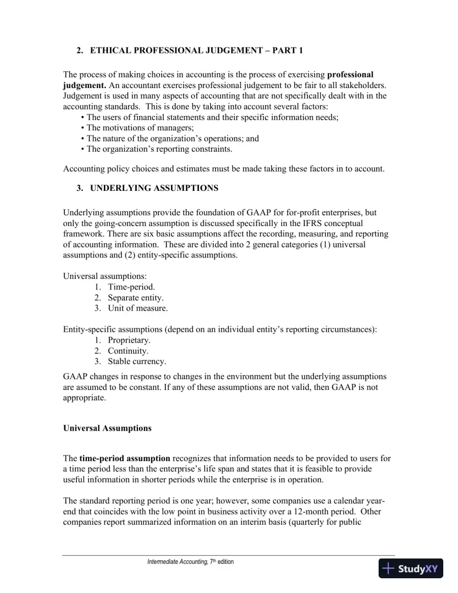 Study Notes For Intermediate Accounting Volume 1, Seventh Canadian Edition, page 12