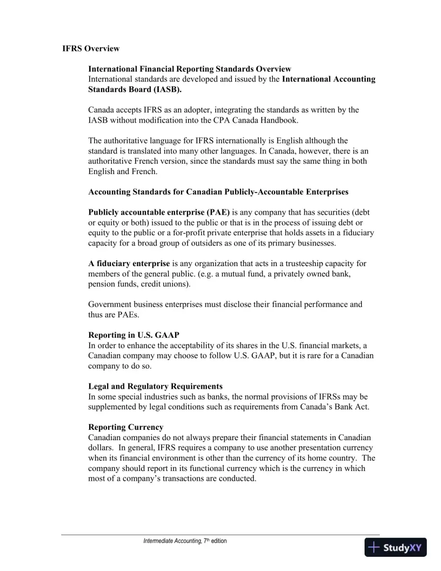 Study Notes For Intermediate Accounting Volume 1, Seventh Canadian Edition, page 3