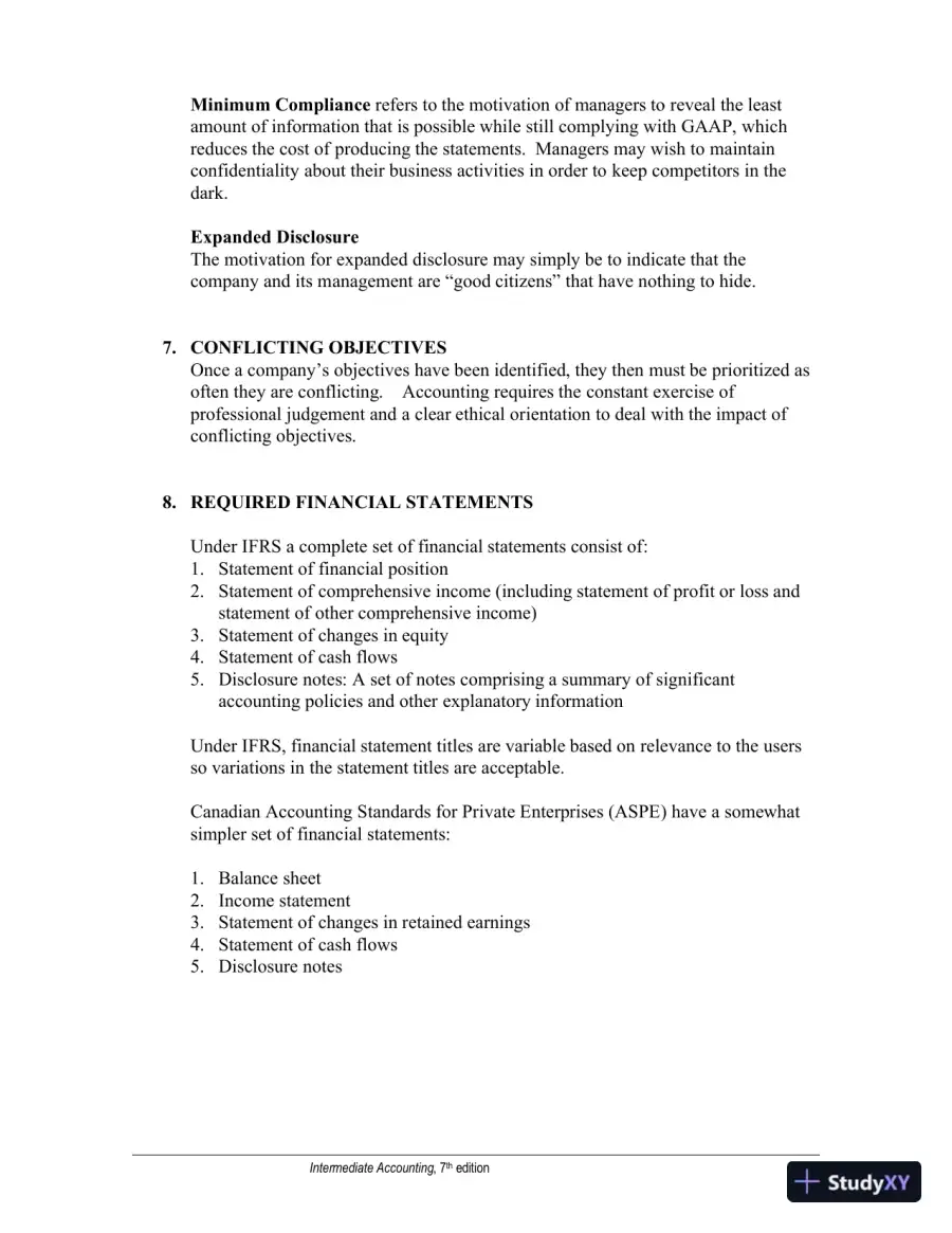 Study Notes For Intermediate Accounting Volume 1, Seventh Canadian Edition, page 9