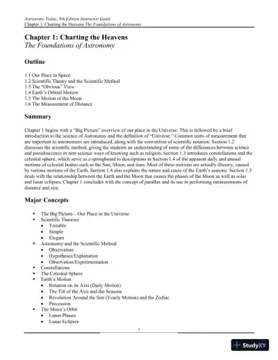 Solution Manual for Astronomy Today, 9th Edition - Page 1 preview image