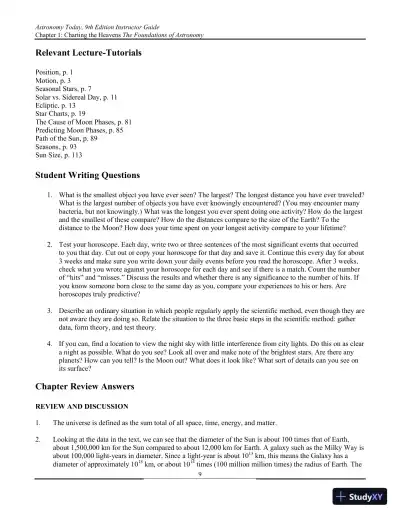 Solution Manual for Astronomy Today, 9th Edition - Page 10 preview image