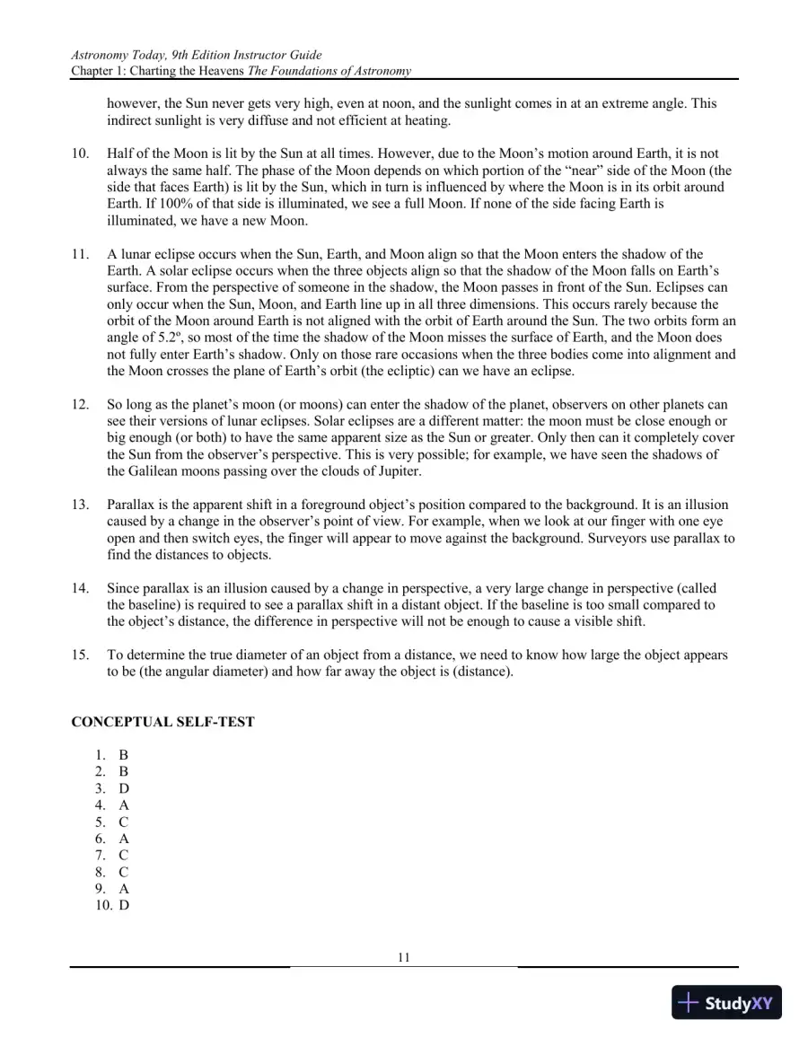 Solution Manual for Astronomy Today, 9th Edition, page 12