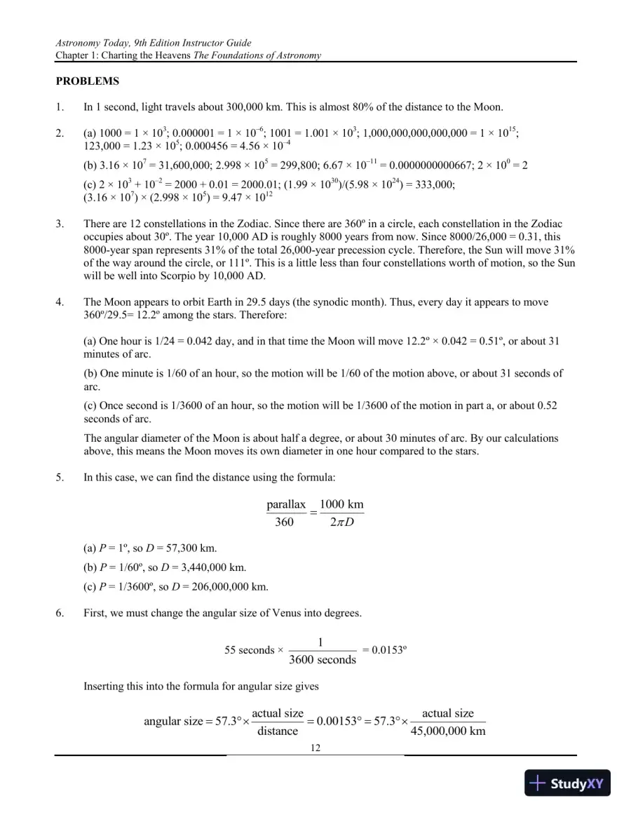Solution Manual for Astronomy Today, 9th Edition, page 13