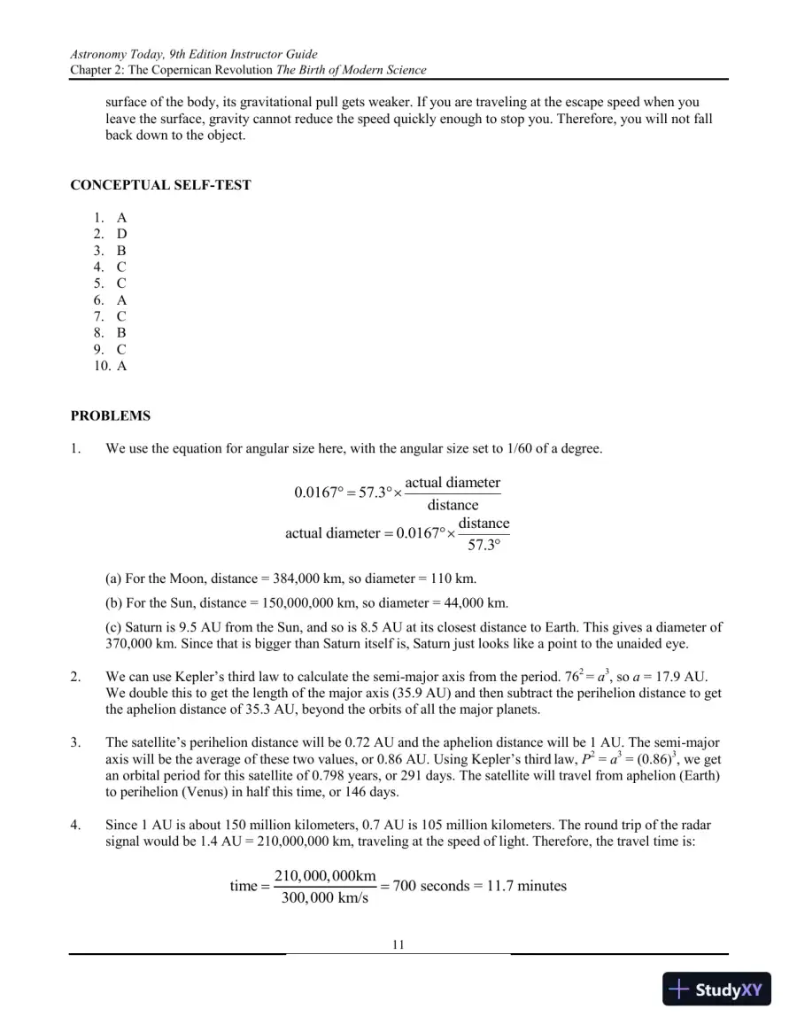 Solution Manual for Astronomy Today, 9th Edition, page 28