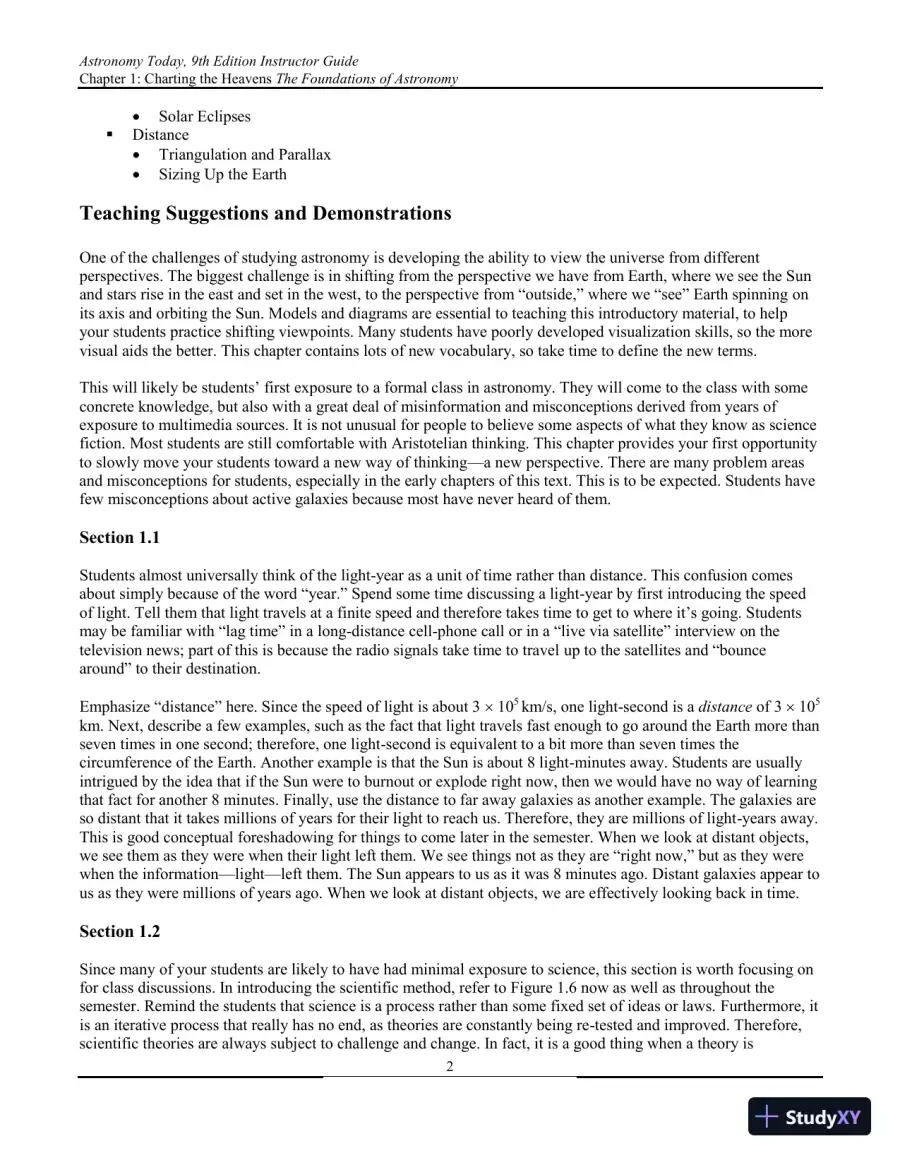 Solution Manual for Astronomy Today, 9th Edition, page 3