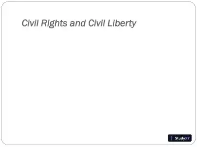 Civil Rights And Civil Liberty - Page 1 preview image