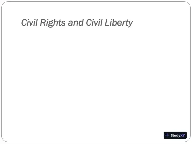 Civil Rights And Civil Liberty - Page 1 preview image