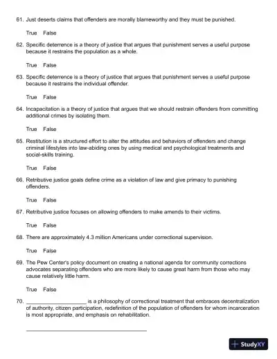 Probation, Parole, and Community-Based Corrections: Supervision, Treatment, and Evidence-Based Practices (Connect, Learn, Succeed) 1st Edition Test Bank - Page 11 preview image