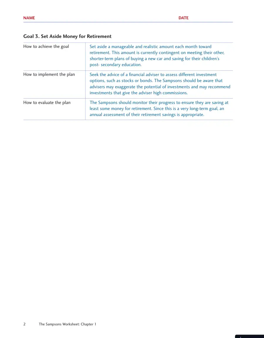 Personal Finance, Fourth Canadian Edition Solution Manual, page 10